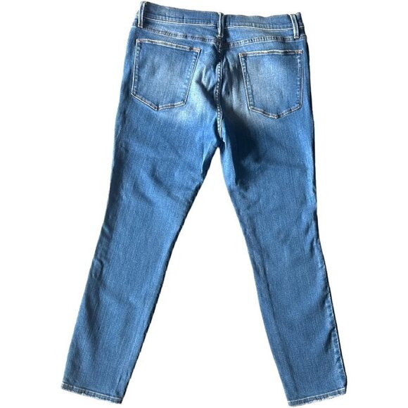 Frame Le High Skinny Piping Leather Trim High Rise Jeans - Size 31 - Picture 8 of 14